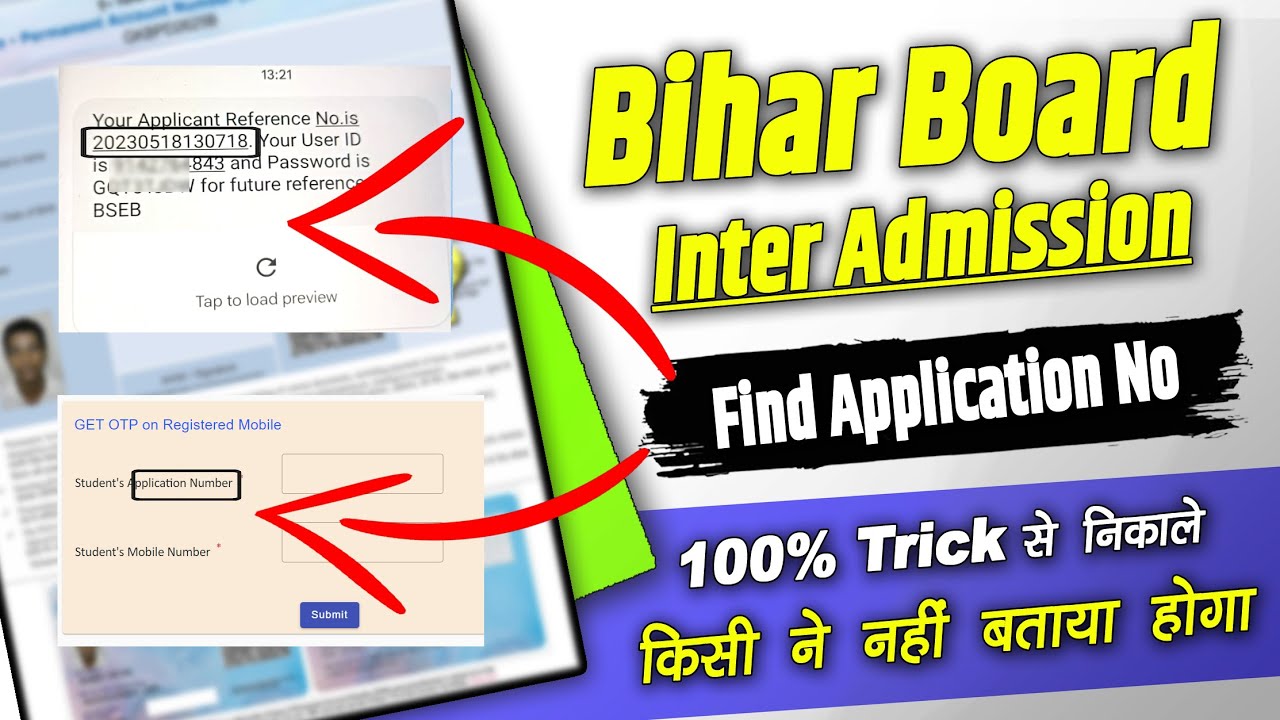 Bihar Inter Admission 2023 Application Number Kaise Nikale