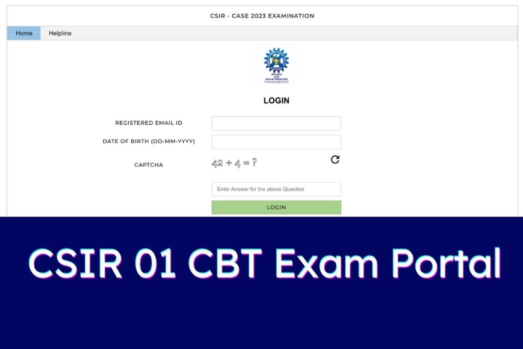 CSIR 01 CBT Exam Portal