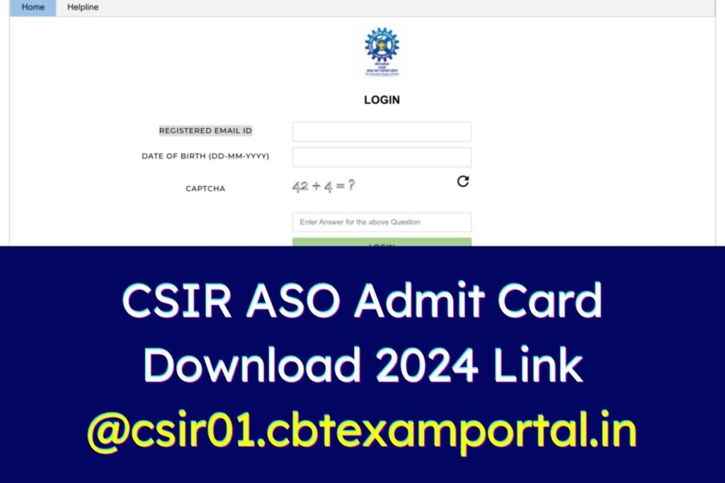 CSIR ASO Admit Card Download