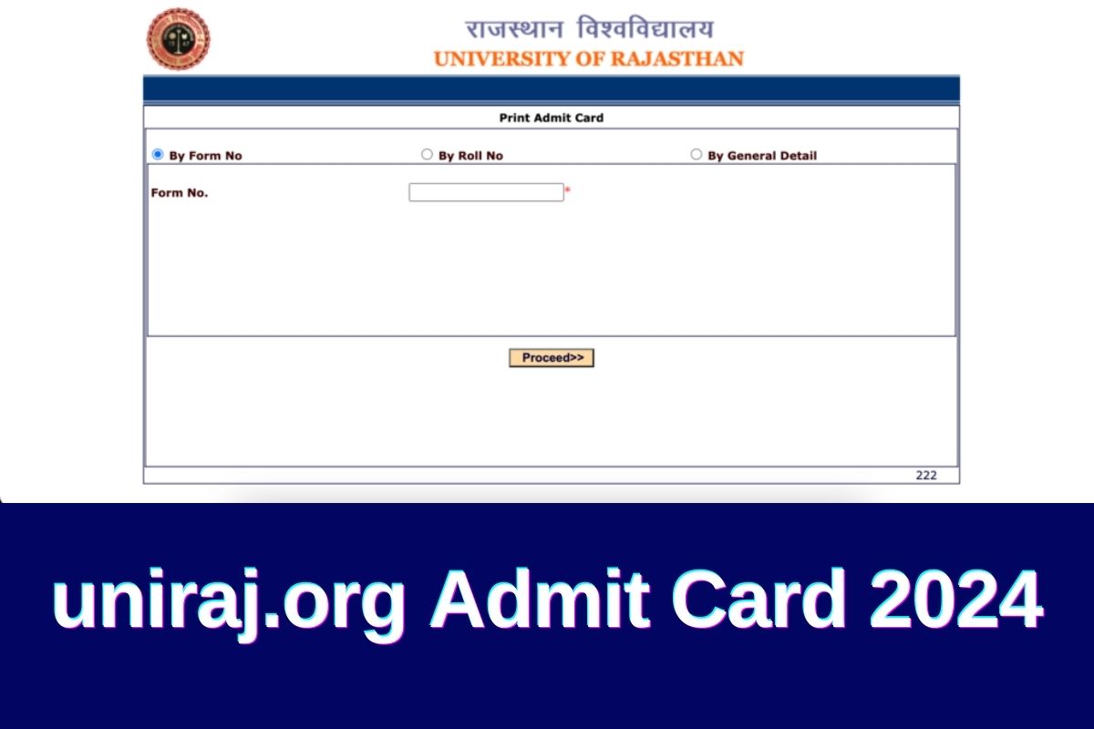 uniraj.org Admit Card 2024