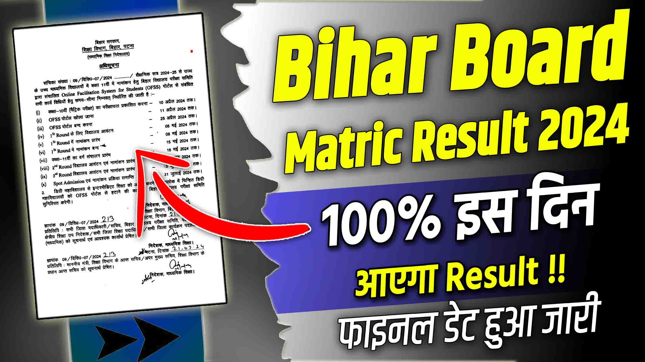 BSEB 10th Result 2024 Date
